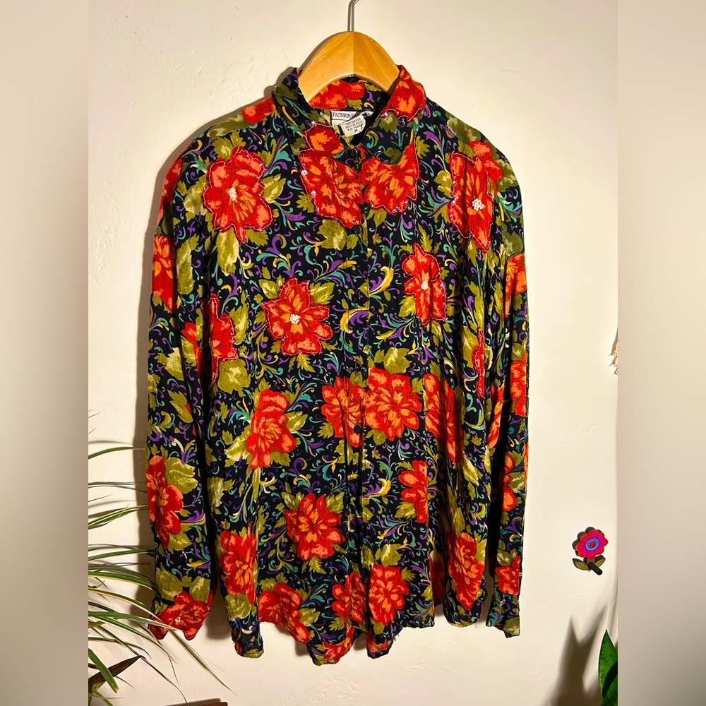 Vintage Floral Blouse